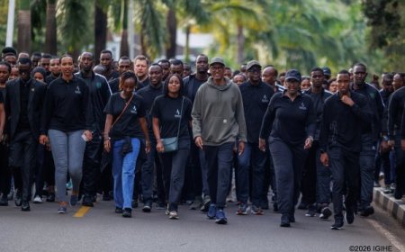 Perezida Kagame na Madamu Jeannette Kagame bitabiriye Walk to Remember