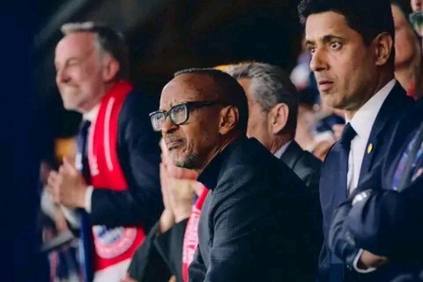 Perezida Paul Kagame yakurikiye umukino wa Paris saint Germain muri UEFA champions league