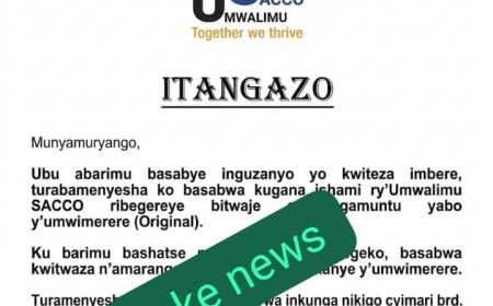 Umwalimu Sacco: Itangazo ryihutirwa rivuguruza igihuha gikomeje gukwirakwiza