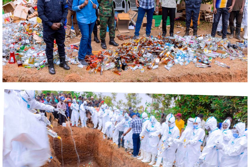 Rulindo: Hangijwe litiro zirenga ibihumbi 22 z’ibinyobwa bitujuje ubuziranenge bifite agaciro ka miliyoni 94.5 Frw